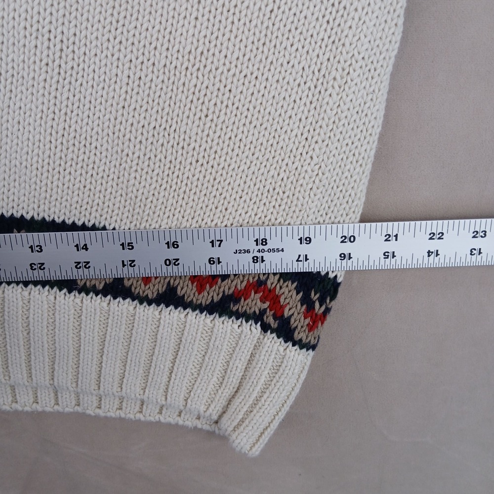 American Eagle XL Mens Sweater V Neck Cricket Chunky Knit 22x25 Vintage - Picture 7 of 14